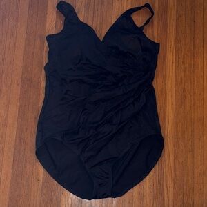 Ruby Ribbon Classic Black One-Piece Swimsuit